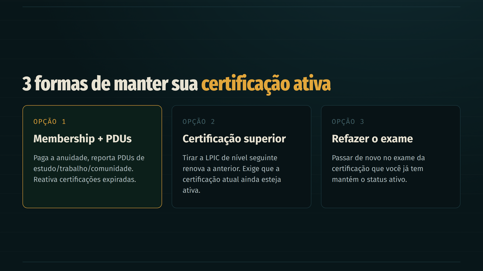 renovar certificações lpi